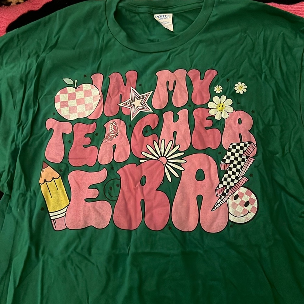 Port & Company Women’s In My Teacher Era Short Sleeve Tee Size XL
